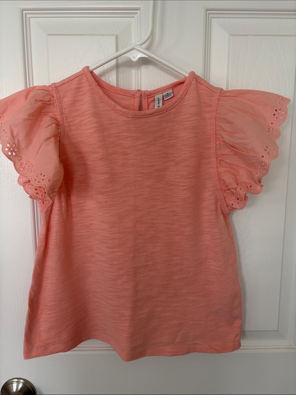 Janie and Jack coral linen blend top 8